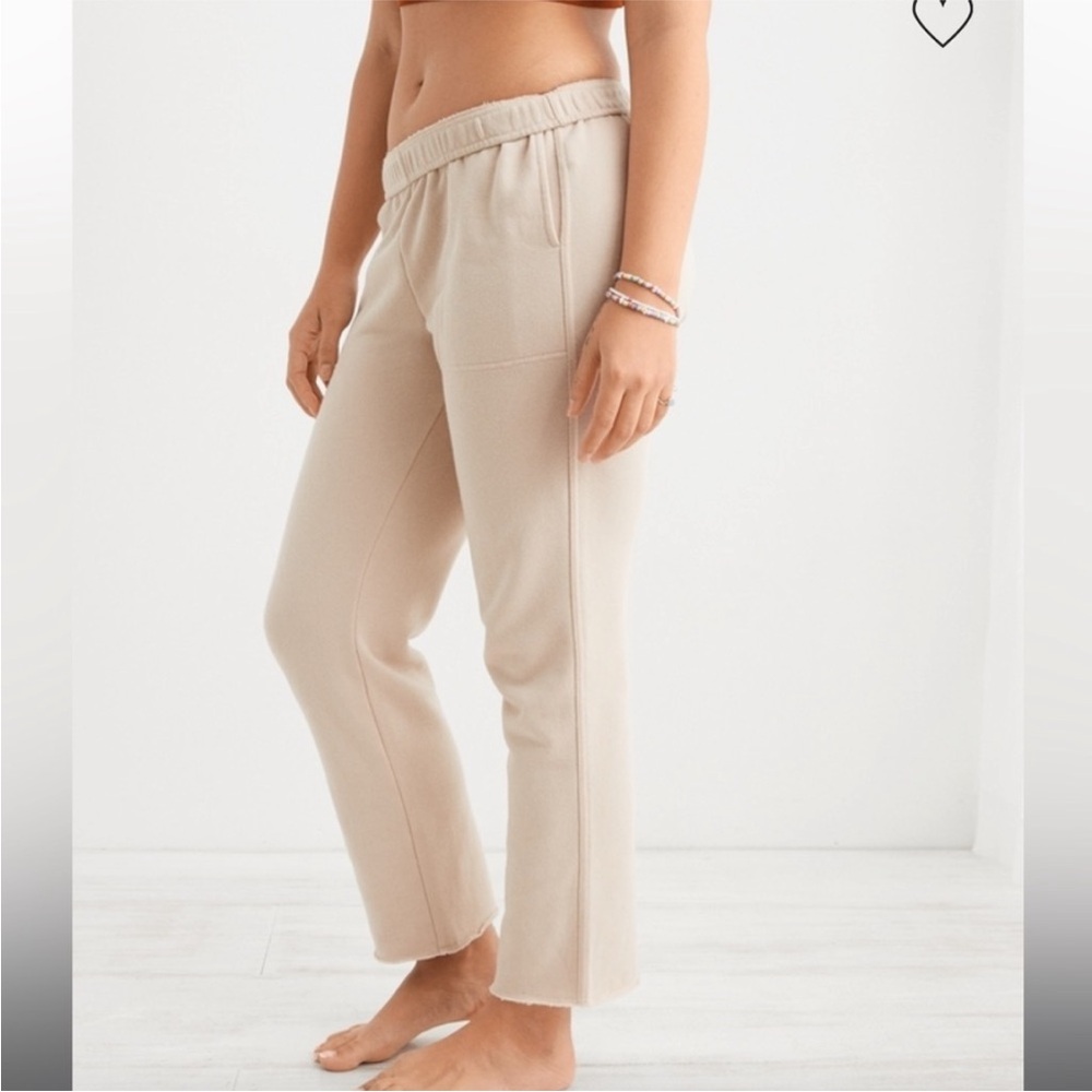 AERIE TAN SLOUCHY FLEECE SWEATPANTS SIZE MEDIUM - Picture 4 of 9
